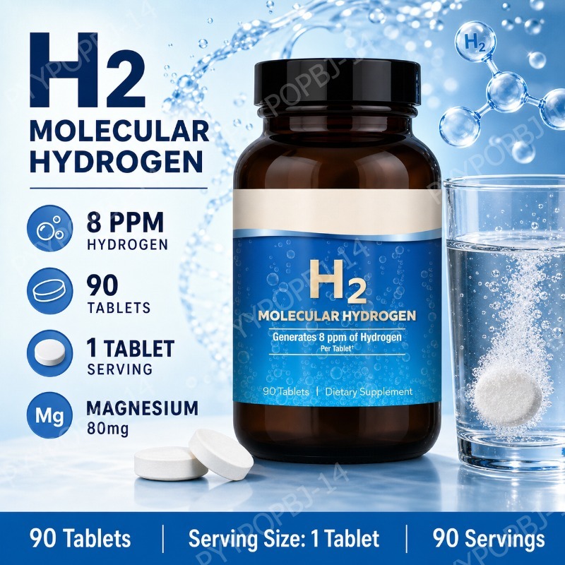Health Wellness & Psychology - เม็ดไฮโดรเจนโมเลกุล H2 90 เม็ด แมกนีเซียม 8