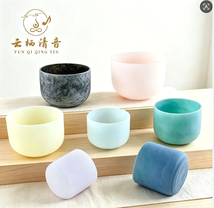 Healing Crystal Set - YUNQIQINGYIN CrystalSoul ชุดชามคริสตัลร้องเพลง 432Hz Gemstone Fusion
