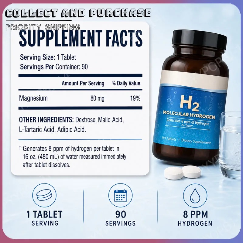 เม็ดไฮโดรเจนโมเลกุล H2 90 เม็ด - Health Wellness & Psychology บทวิจารณ์และราคา